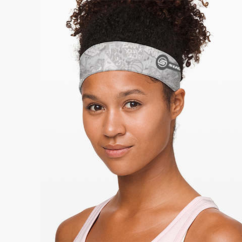 Graffiti Tie Dye Reversible Headband- 2.25"