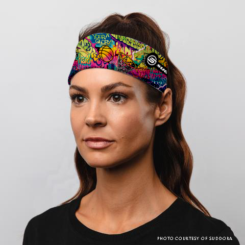 Graffiti Tie Dye Reversible Headband- 2.25"