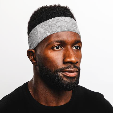 Graffiti Tie Dye Reversible Headband- 2.25"