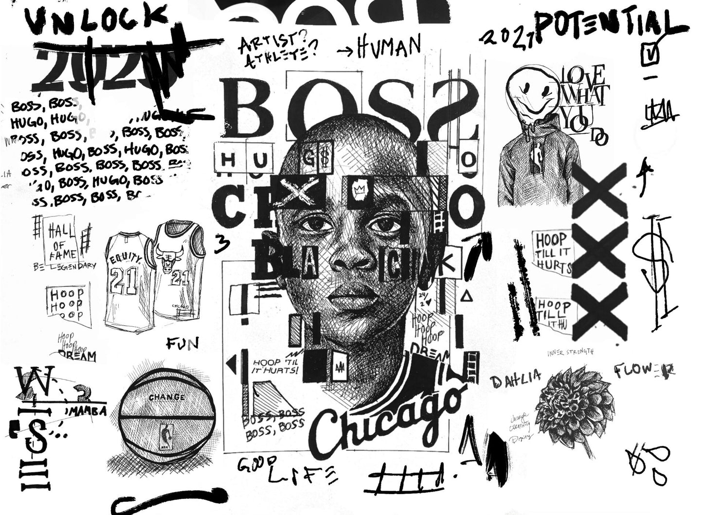 Hoop Dream Print by Artist Dwight White
