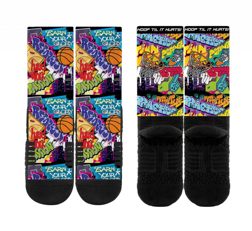 Basketball Graffiti Crew Socks