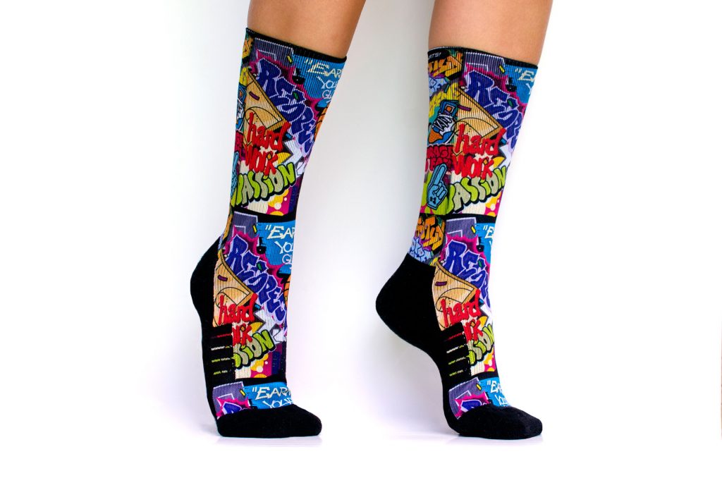 Basketball Graffiti Crew Socks