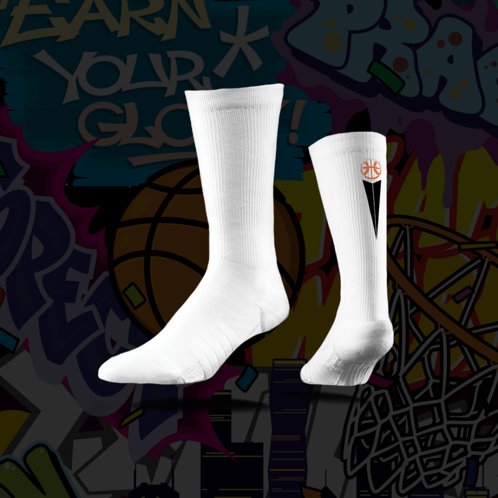 Hoop 'Til It Hurts! Classic Basketball Crew Socks