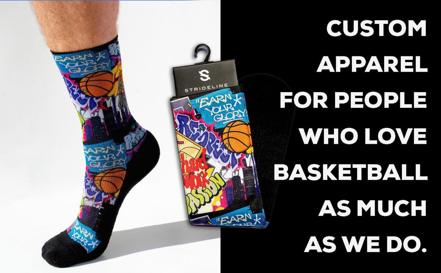 Basketball Graffiti Crew Socks