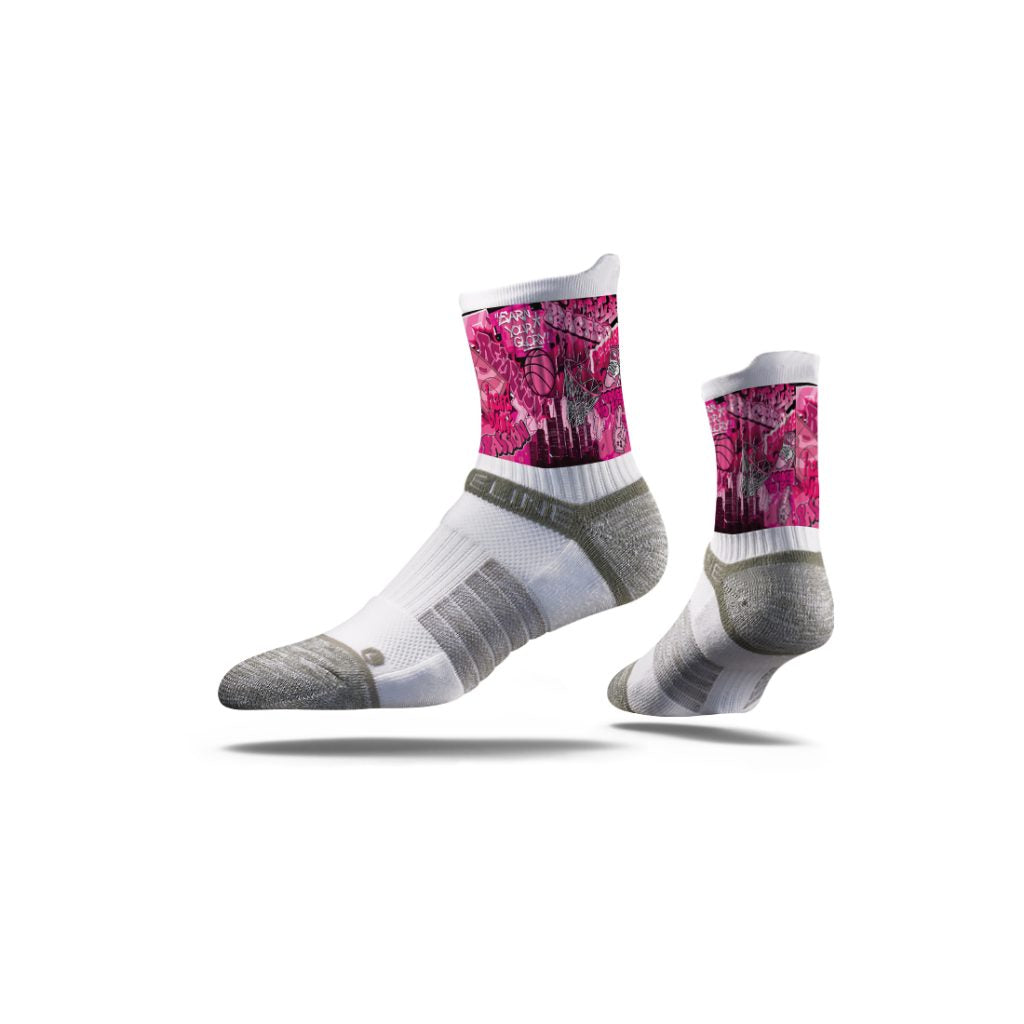 Basketball Graffiti Mid Socks – Pinky Pink