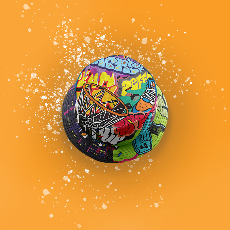 Basketball Graffiti Bucket Hat