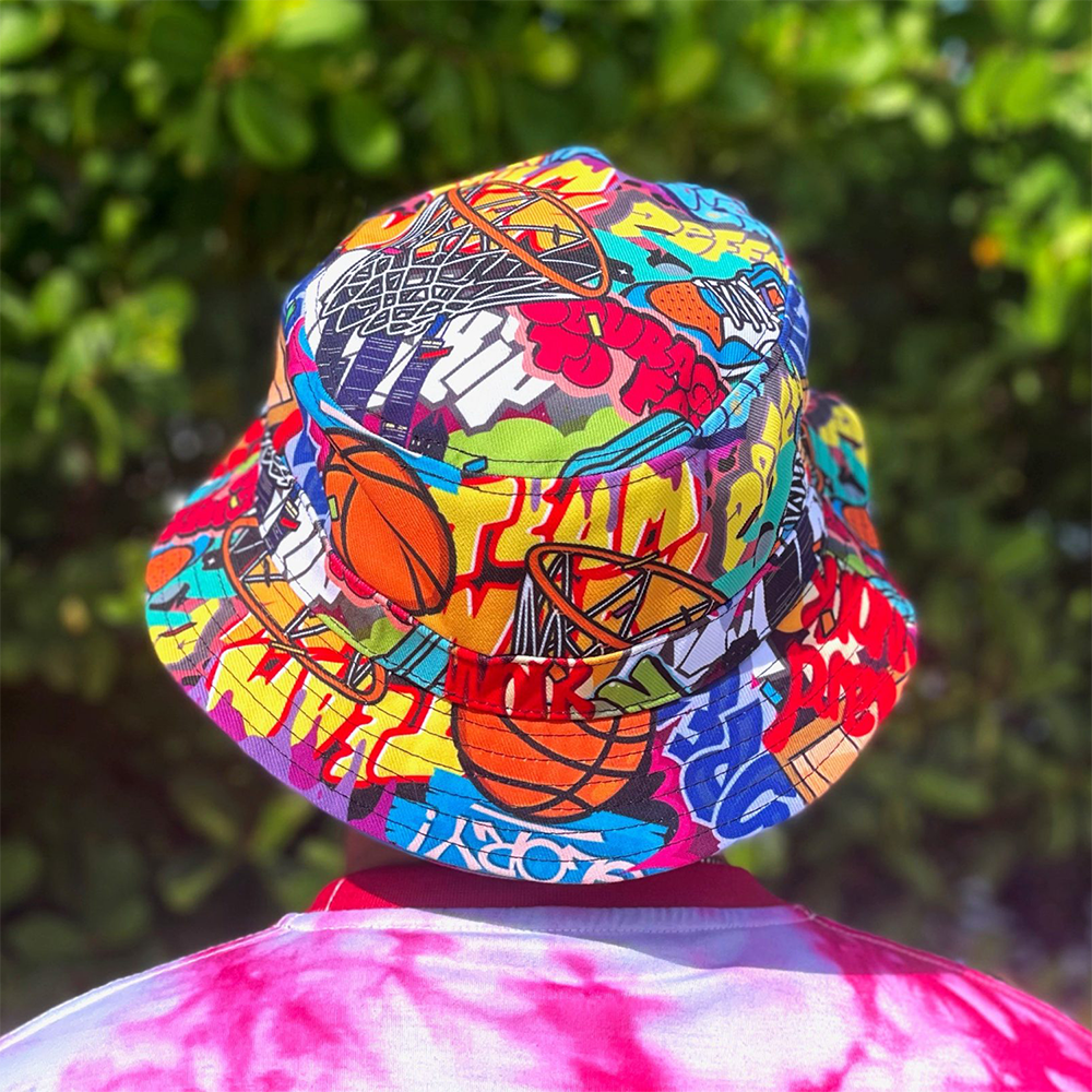 Basketball Graffiti Bucket Hat – Hoop 'Til It Hurts!