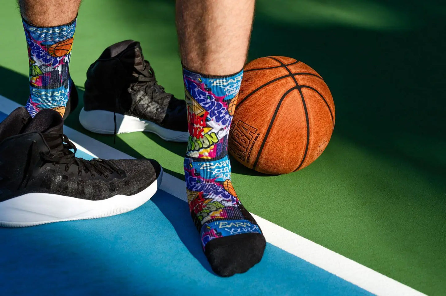 Basketball Graffiti Crew Socks