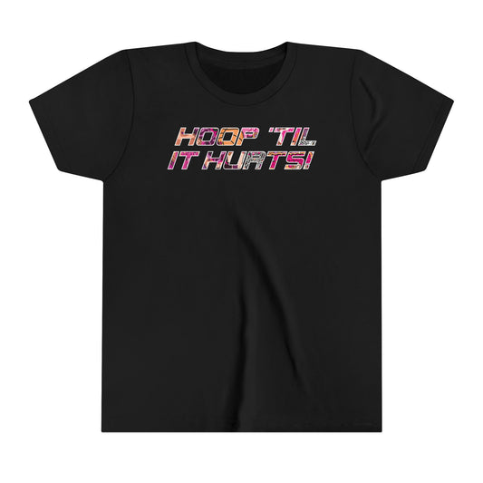 Hoop 'Til it Hurts! Pink Logo Graffiti T-Shirt Adult